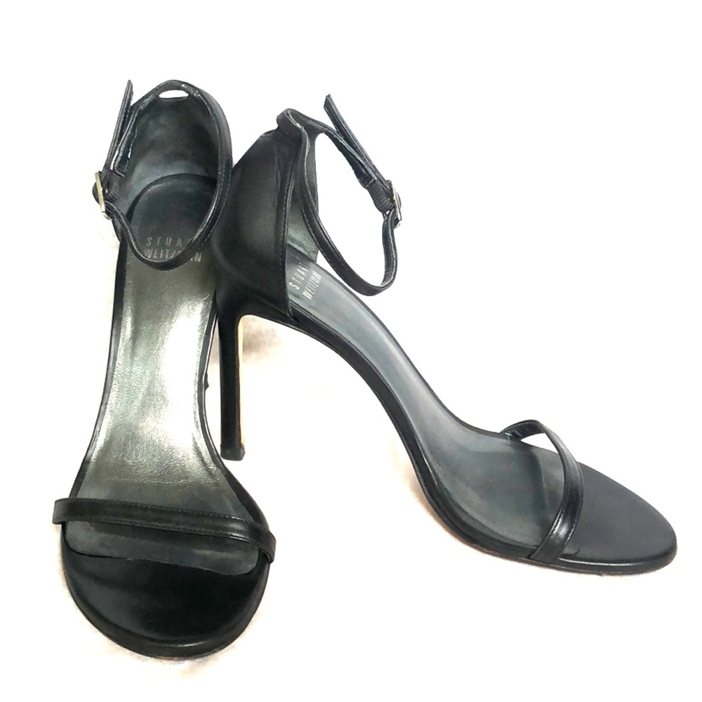 Stuart Weitzman Nudist Black leather sandal